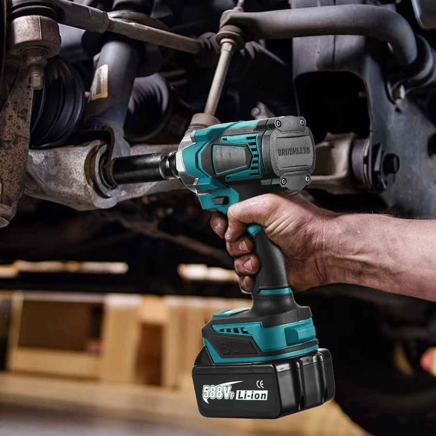 Bürstenloser elektrischer Schlagschrauber mit 1/2 Zoll Antrieb für Makita 18V Akku, kabelloser Akku-Schraubendreher für Autoreparaturen mit 1200 Nm Drehmoment - Bild 4