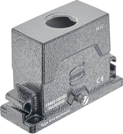 HARTING Tüllengehäuse aus Aluminium in Grau, Artikelnummer 19 40 516 0482 - Bild 1