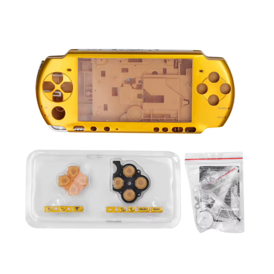 Sony PSP3000 Ersatzgehäuse Set mit Tasten-Set und Schutzabdeckung in Transparent - Bild 1
