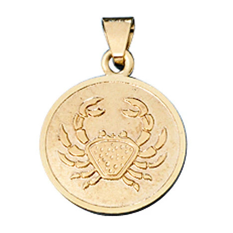 Colfem Anhänger Sternzeichen Krebs, 333 Gelbgold, matt, Unisex - Bild 1