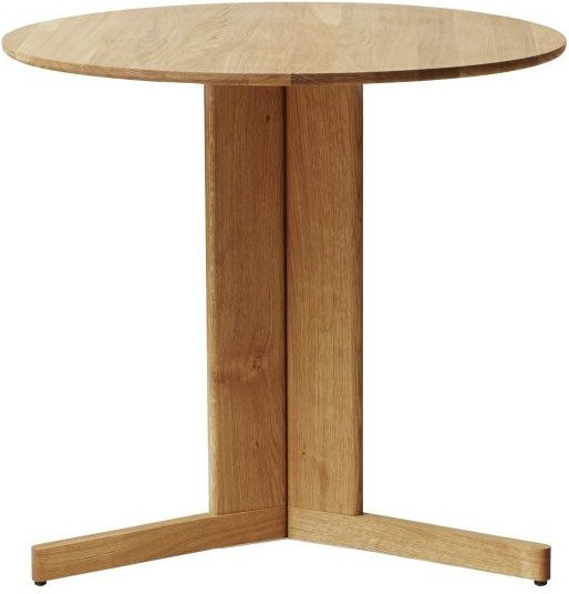 Form&Refine Trefoil Esstisch aus Holz in Braun, runder Designtisch im modernen Stil - Bild 1