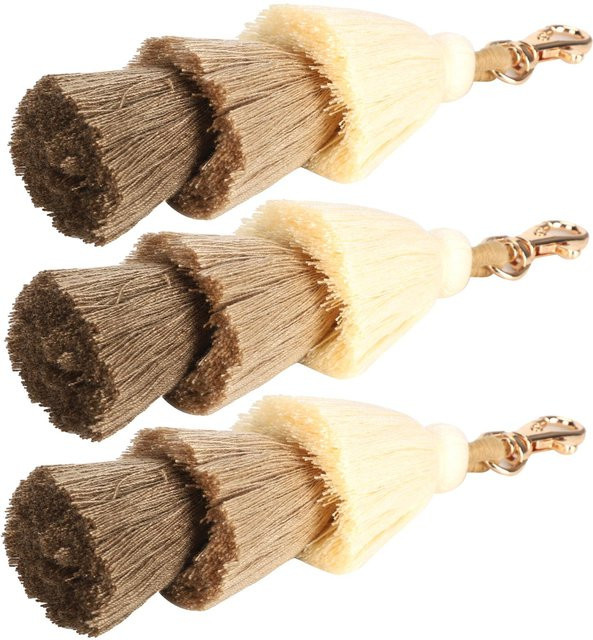 Wosawe Schlüsselanhänger Quasten, 3 Stück, Lila, Kaffeebraun, Unisex - Bild 1