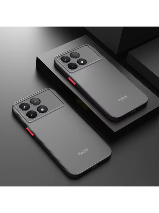 Schutzhülle Luxus Rüstung für Xiaomi Redmi Note 13 Pro Plus und Poco X6 Pro 5G, matte transluzente Hartschale aus PC, Farben: Transparent, Blau, Grau - Bild 2