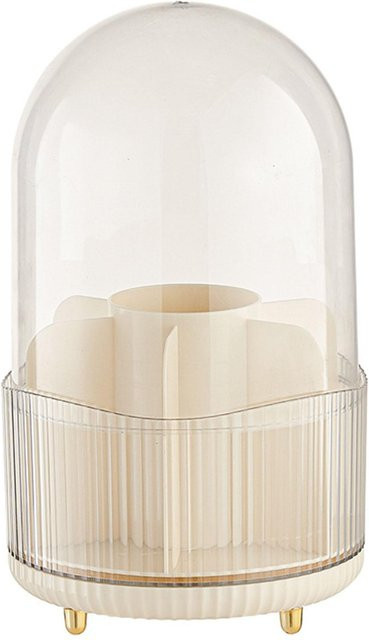 CosyHome Make-up Pinsel Aufbewahrungsbox, weiß, drehbar, staubdicht - Bild 1