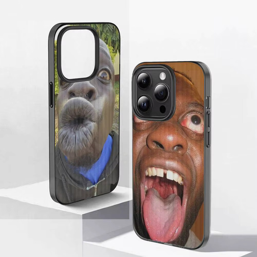 Stoßfeste Handyhülle mit Ugly Man Wellenmuster Design für iPhone 11 bis iPhone 17 Pro Max Plus in Multicolour - Bild 2