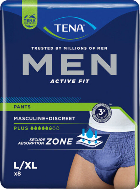 TENA Men Pants Active Fit Plus Größe L, 8 Stück - Bild 1