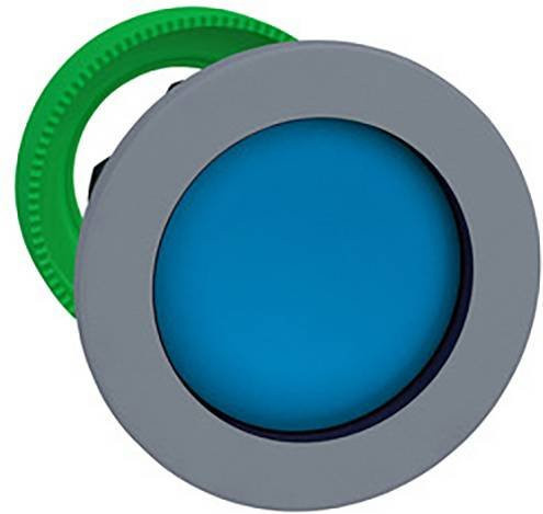 Schneider Electric ZB5FA6C0 Drucktaster-Frontelement aus Kunststoff in Blau und Grau, bündig montiert - Bild 1
