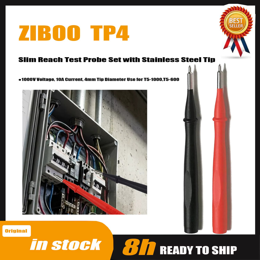 ZIBOO Test-Sonden-Set mit Slim-Reach Flat Blade Probes TP1, Lantern Tip Test Probe Set TP74 und Test-Sonden-Verlängerung TP280 für TP4, TP2 und TP220 - Bild 2