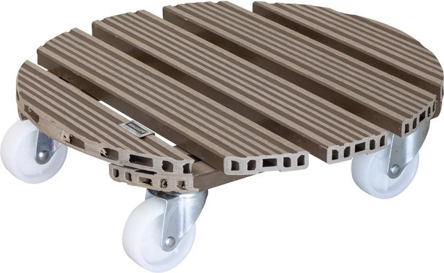 Wagner System WPC Pflanzenroller Ø 38,5 cm in Taupe/Beige für Innen- und Außenbereich - Bild 1