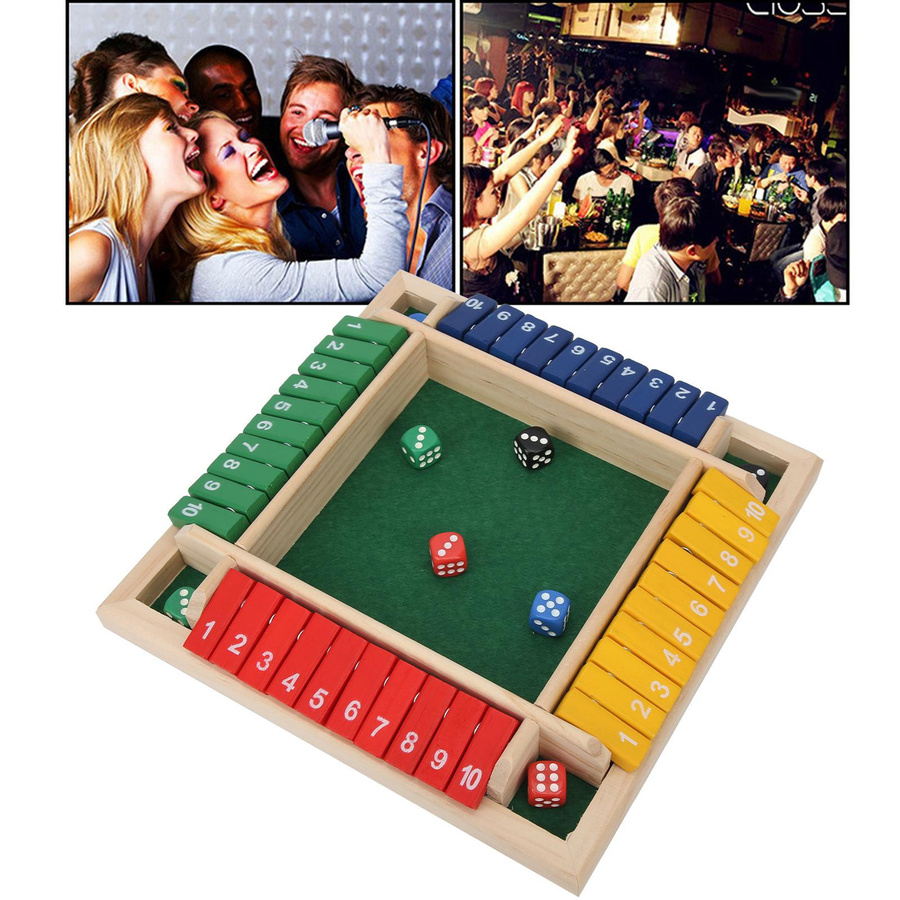 TOMTOP JMS Würfelspiel Mathematikspiel aus Holz bunt / mehrfarbig - Bild 3