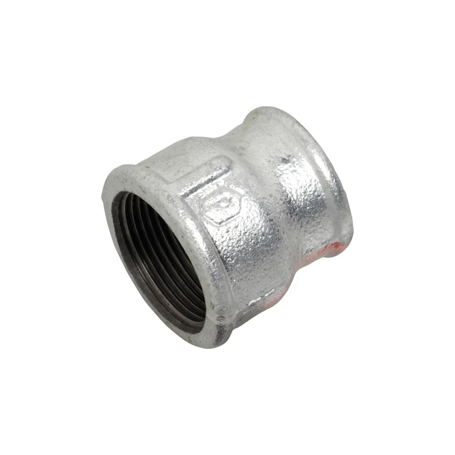 LUX-TOOLS Reduziernippel aus verzinktem Zink in Silber, IG 30,3 mm (Rp 1) x 38,9 mm (RP 1 1/4) - Bild 2