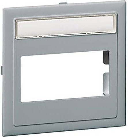 Schneider Electric Rahmen mit Beschriftungsfeld und Frontabdeckung in Weiß und Grau - Bild 1