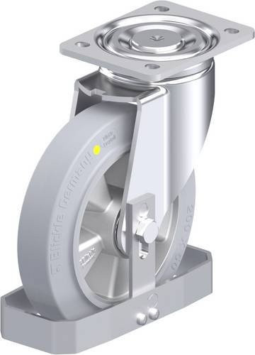 Blickle Stahlblech-Lenkrolle LH-ALEV 200K-SG-AS-FS in Grau mit 200 mm Rad-Durchmesser und 450 kg Tragfähigkeit - Bild 1