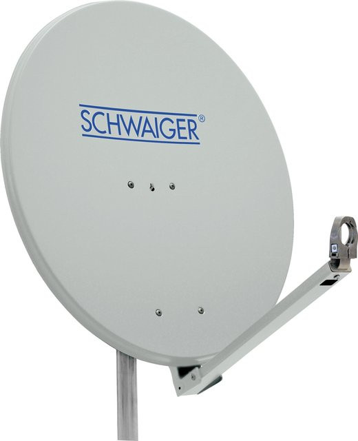 Schwaiger Aluminium Satellitenschüssel Parabolantenne Ø 75 cm in Lichtgrau - Bild 1