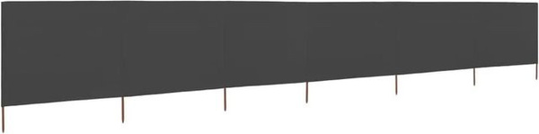 vidaXL 6-teiliger Windschutz Paravent aus Holz in Grau, B: 800 cm, H: 80 cm
