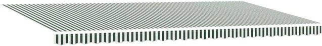 vidaXL Markisenersatzstoff aus Polyester in Grün-Weiß, B x H: 6 x 3,5 m - Bild 1