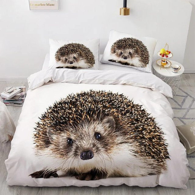 Igel Bettwäsche Set mit Bettbezug und Kissenbezügen für Erwachsene, B/H: 135 x 200 cm - Bild 1