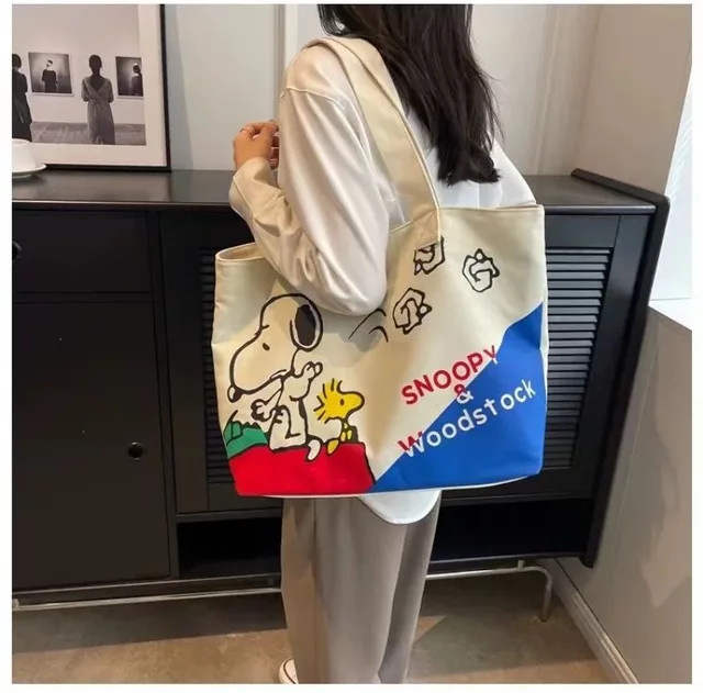 Bandai Snoopy Girl Schultertasche, Segeltuchtasche - Bild 1