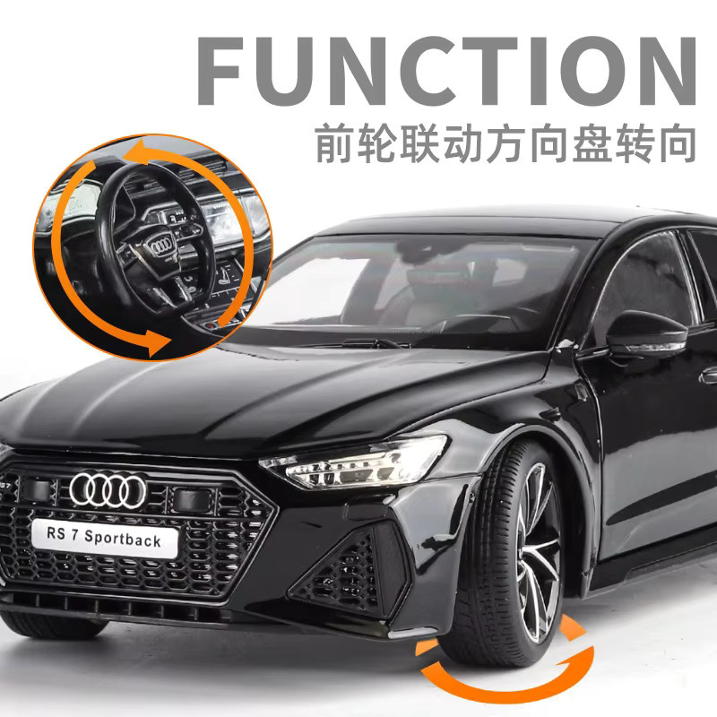 WELLY RS7-Schlüsselversion, Automodell, 1:18, Metall, Schwarz - Bild 3