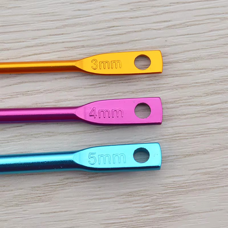 3er-Set Mini Aluminium Häkelnadeln in Mehrfarbig für DIY Handwerk und Stricken - Bild 2