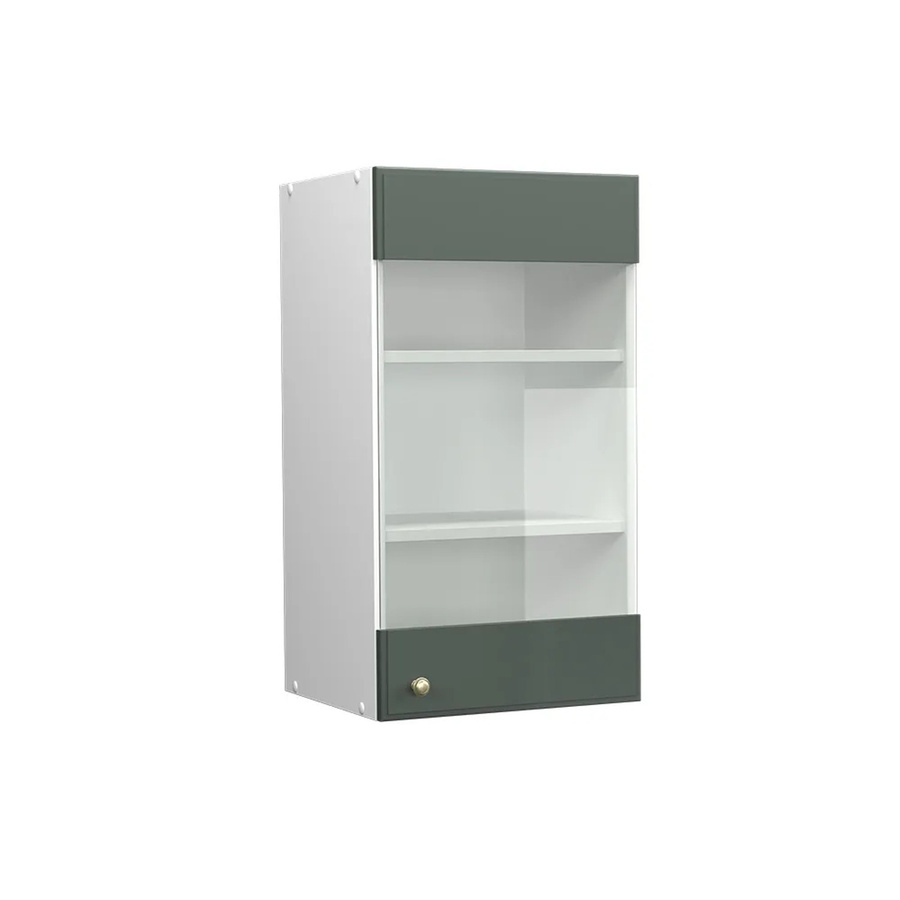 Vicco Küchen-Hängeschrank Fame-Line Landhaus Weiß Grün-Gold mit Glastüren und Softclose-Scharnieren Breite: 40 cm - Bild 3
