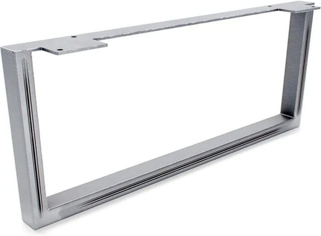 HEVVA Möbelbein GRAZ aus Rohstahl in Silber Matt, Höhe: 20 cm, Tiefe: 50 cm - Bild 1