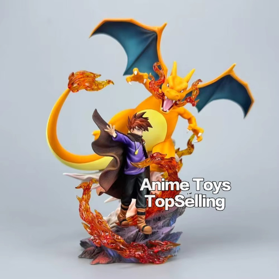 Bandai Pokémon Charizard Gary Oak Actionfiguren, PVC-Statue, 17cm - Bild 2