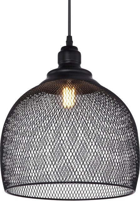 Globo Pendelleuchte Anya aus Metall in Schwarz matt mit E27 Fassung - Bild 1