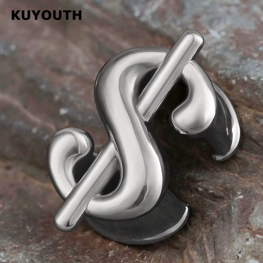 KUYOUTH Ohrtunnel Plugs, Kupfer, Dollarzeichen, Unisex - Bild 2