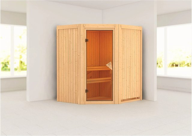 Karibu Sauna Natur in Braun - Bild 1