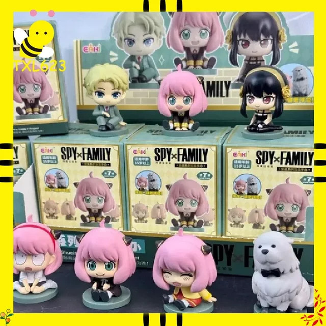 EAKI Spy Family Anya Sitting Series Blind Box, Mini-Spielzeugfigur, ab 3 Jahren - Bild 1