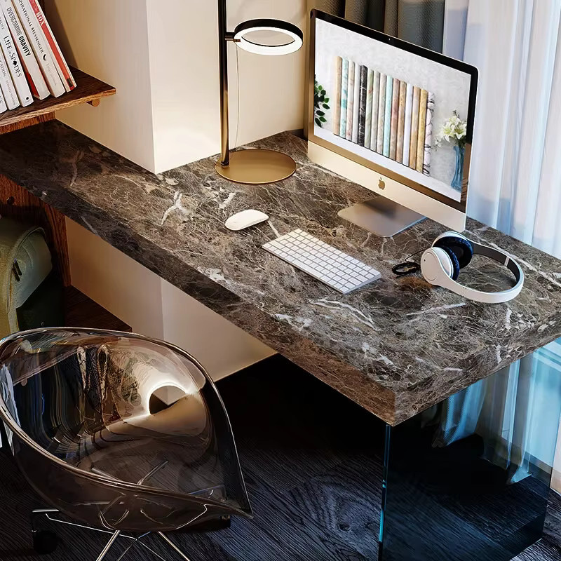 Selbstklebende Marmor-Tapete von YUNPOINT in Grau und Braun, ölbeständiger und wasserfester Vinyl-Aufkleber für Küche und Schrank - Bild 2