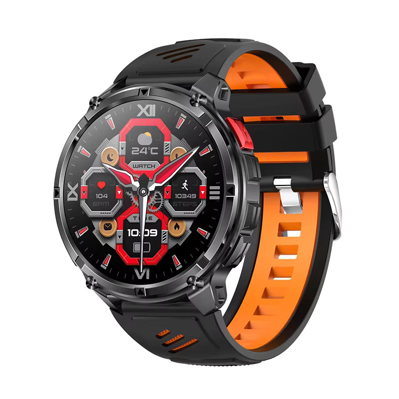 LIGE Smartwatch für Männer in Schwarz mit 1100 mAh Akku, Kompass, LED Taschenlampe, Sprachanruf-Funktion, Herzfrequenzmessung und IP68 Wasserdichtigkeit - Bild 7