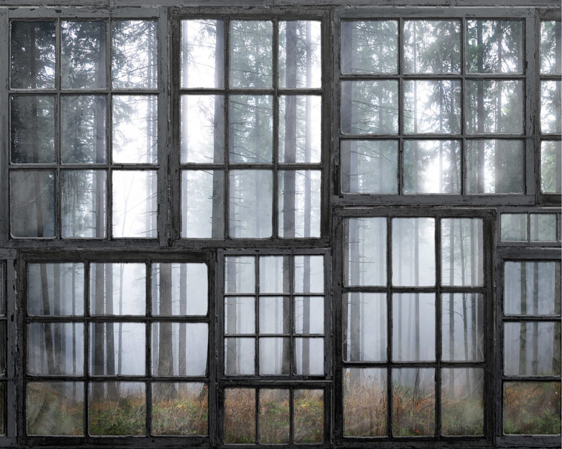 Rebel Walls Mural Cabin Wandtattoo im Industrial Design in Grau - Bild 2