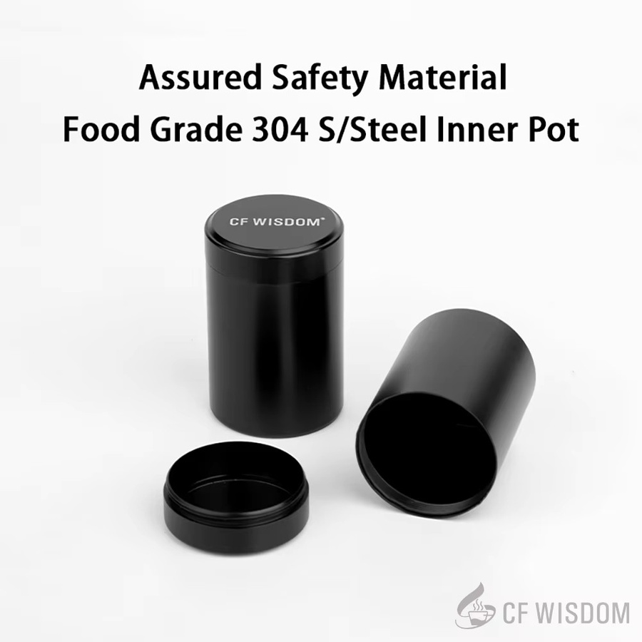 CF Wisdom Luftdichter Kaffeekanister aus Glas in Schwarz - Bild 3