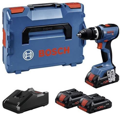 Bosch Professional GSB 18V-65 Akku-Schlagbohrschrauber mit 2 ProCORE18V 4.0Ah Akkus und L-BOXX 136 in Blau - Bild 1