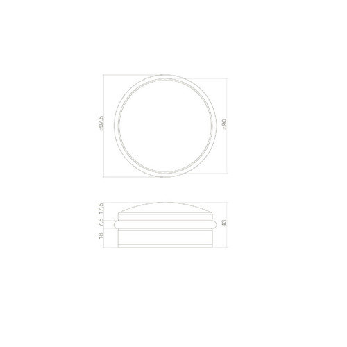 Intersteel Türstopper aus Edelstahl in Silber (Edelstahloptik) Durchmesser: 90 mm, Höhe: 43 mm - Bild 2