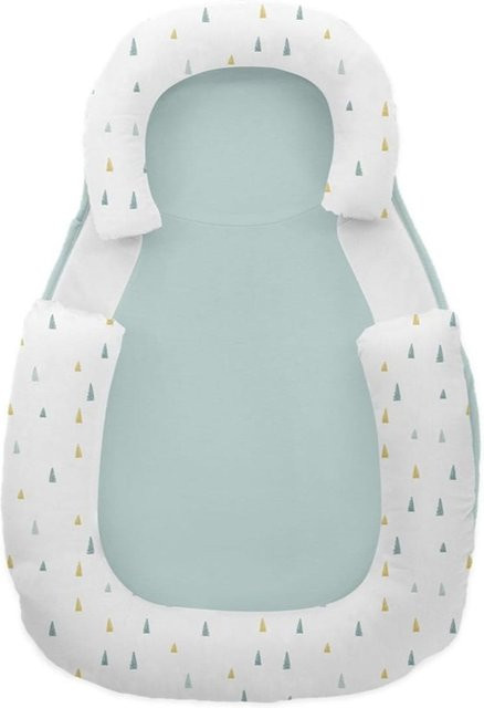 Kikkaboo Baby Lagerungskissen aus Memory Foam und Baumwolle in Grün, B/T: 60 x 40 cm - Bild 1