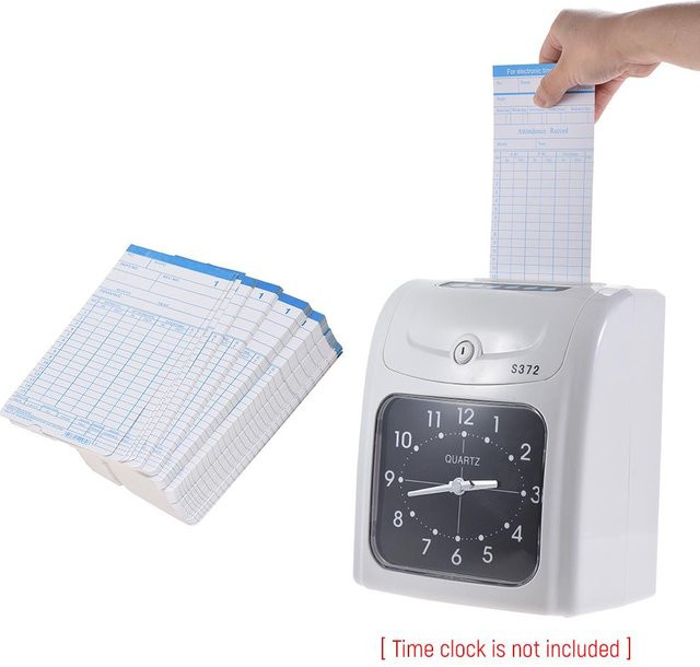 TOMTOP JMS Monatliche Anwesenheitsstempelkarten, 2-seitig, Weiß, 90 Stück, B: 18,5 cm, H: 8,4 cm - Bild 1