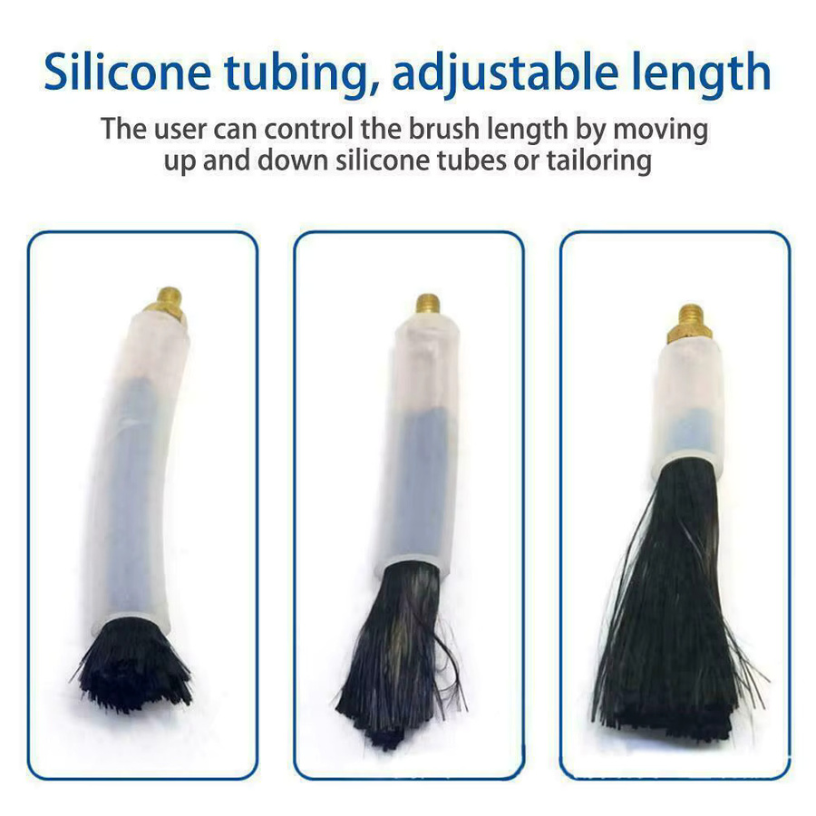 DAZZLEEX Schweißnahtreiniger Set mit Kohlefaserbürste und Säure-Schrubbbürste für WIG und MIG, Reinigungswerkzeug für M6/M8/M10 - Bild 2