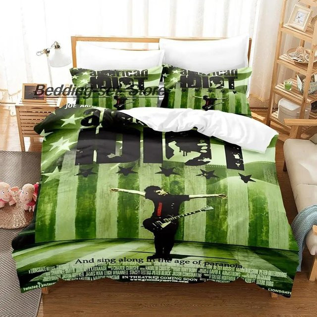 Green Day American Idiot Bettwäsche Set aus Mikrofaser, Grün, B/H: 200 x 230 cm - Bild 1