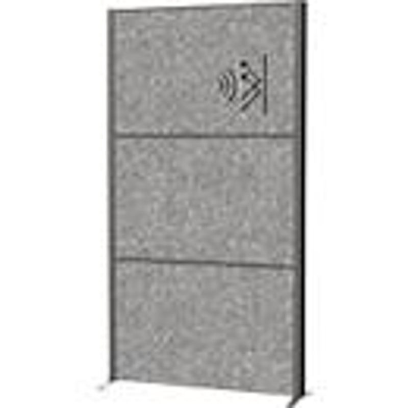 Maul Stellwandsystem MAULconnecto Uplight mit Akustikvlies und LED-Leuchte, Anthrazit, H 180 cm x B 100 cm - Bild 2