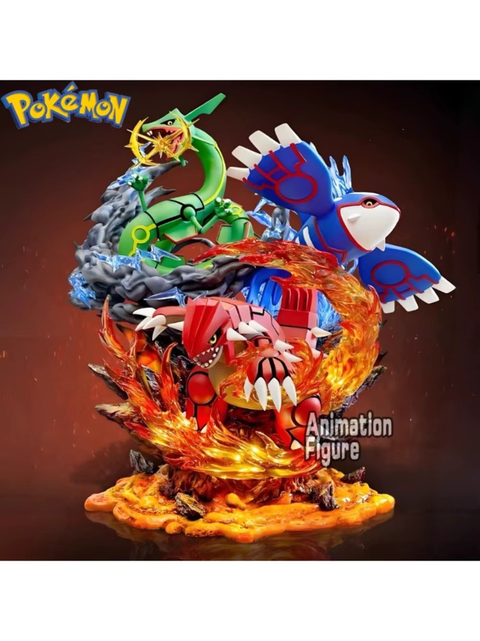 Bandai Pokémon Groudon Kyogre Rayquaza Actionfiguren, 35 cm, Kunststoff - Bild 3