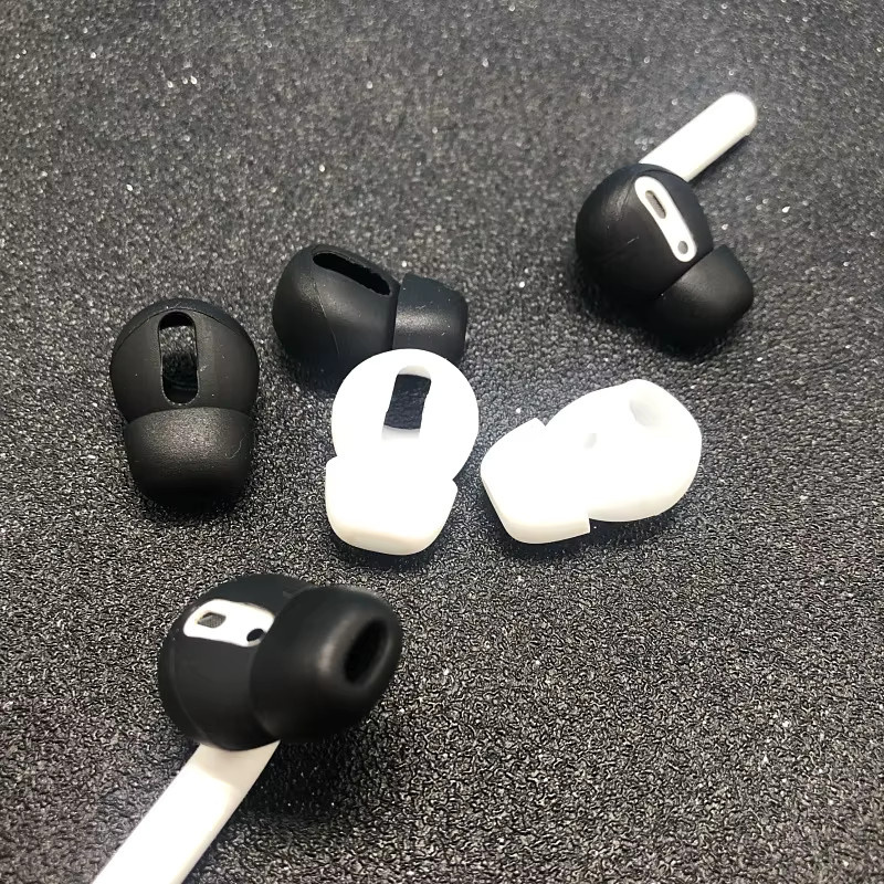 2 Paar Silikon Ohrpolster für Apple AirPods 1 und 2 in Schwarz - Bild 1
