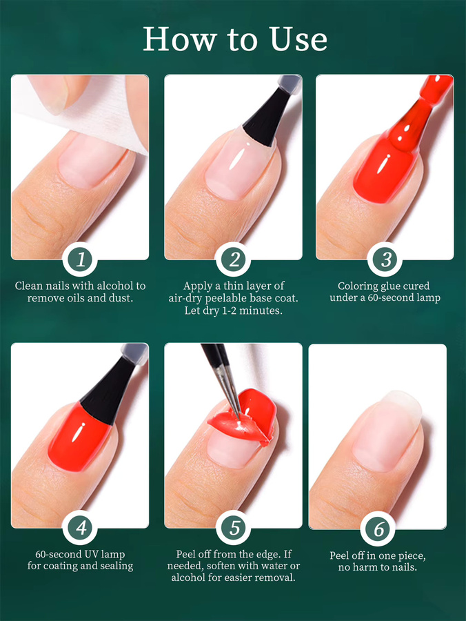RSNAIL Peel-Off Unterlack für Gel-Nagellack, 12g, Unisex - Bild 6