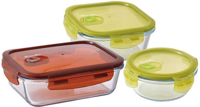 Benetton Vorratsdosenset Safari aus Glas, luftdicht und auslaufsicher, bunt - Bild 1