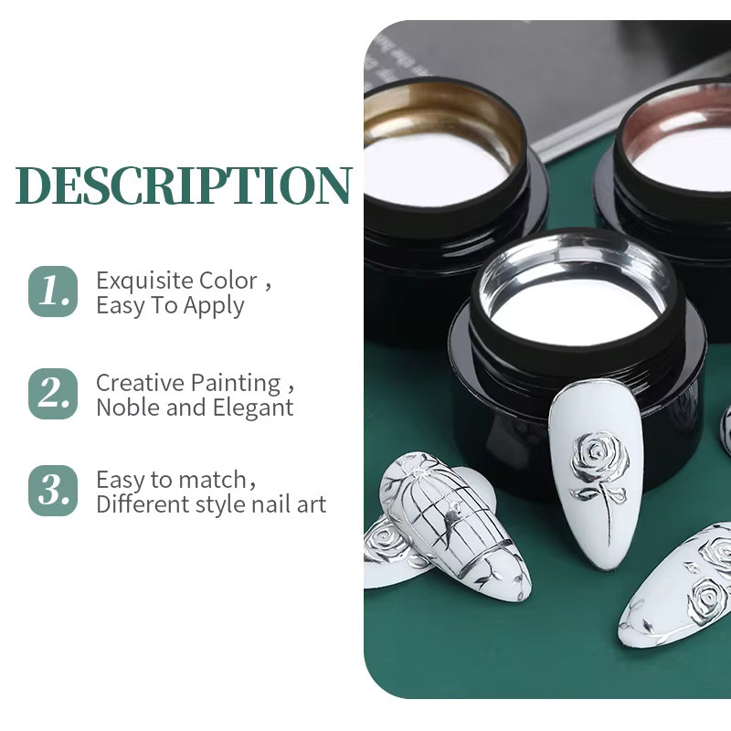 BORN PRETTY Gel Polish Gold Metallic, 5 ml - Bild 3