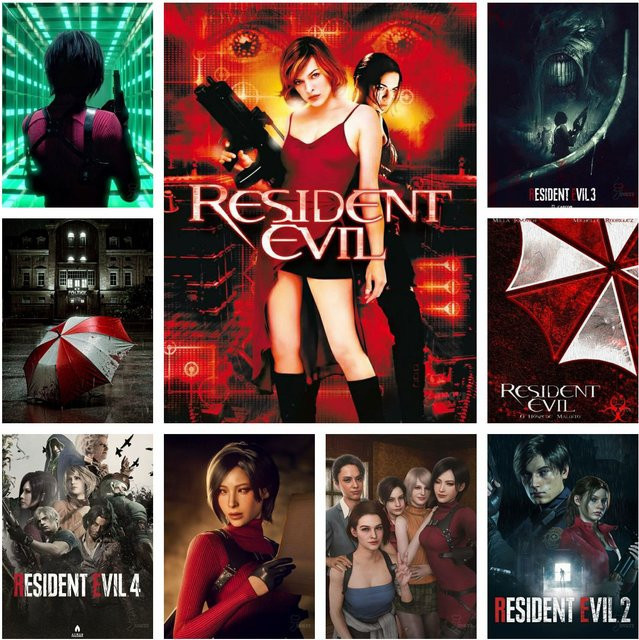 Resident Evil Diamant-Malerei-Set von Hot Toys, 5D-Diamant-Stickerei als Kreuzstich-Bastelset für handgefertigte Kunst und Heimdekoration, Multicolor, Breite: 30,0 cm, Höhe: 30,0 cm - Bild 1