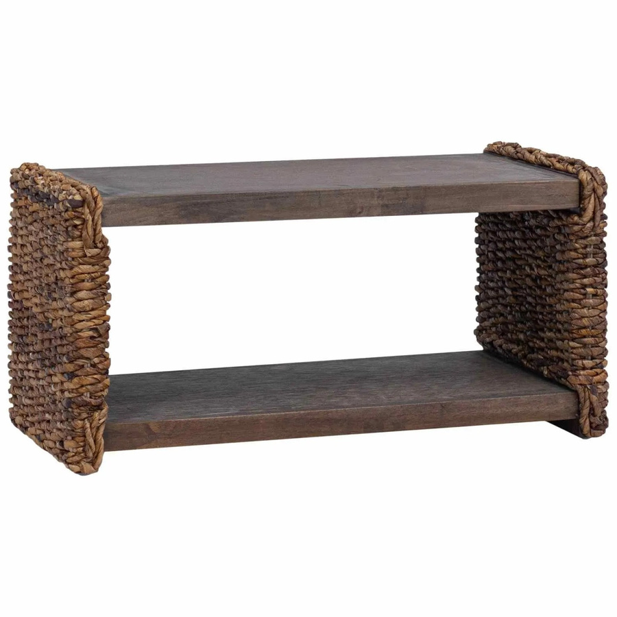 vidaXL Couchtisch aus massivem Mahagoni Holz in Braun, modern und rechteckig, B/T/H: 70 x 35 x 35 cm - Bild 2