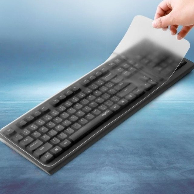 Ultradünne transparente Tastatur-Schutzhülle für Standard PC Desktop-Tastaturen, wasser- und staubdicht - Bild 1